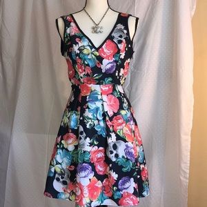 JF Skulls&Roses☠️🌹Skater Dress